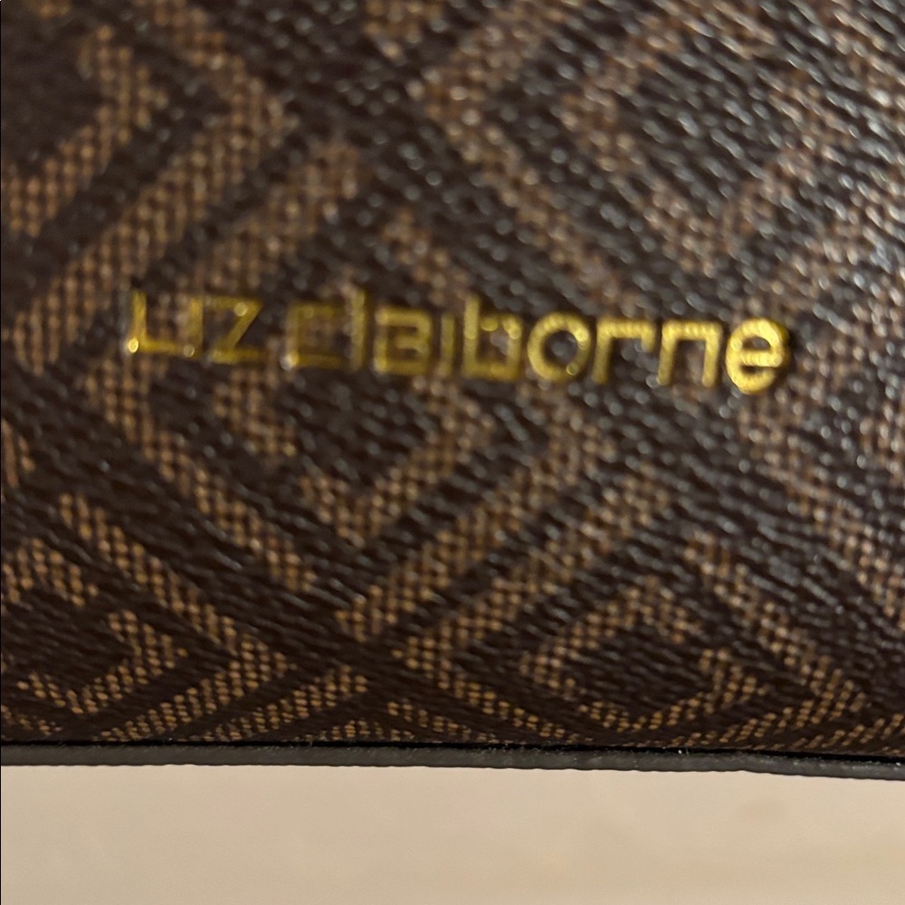 Liz Claiborne Geometric Brown Crossbody Bag - Picture 2 of 2
